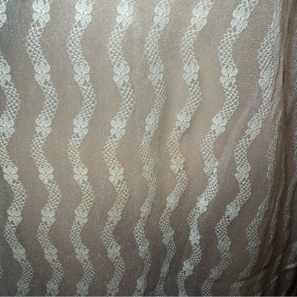 Rare 70’s Diane Von Furstenberg Nylon/Lace Tie Sheer Lace Sexy Maxi Size Medium - Picture 3 of 9